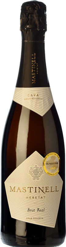 16,95 € 免费送货 | 白起泡酒 MasTinell Real Heretat 香槟 大储备 D.O. Cava 加泰罗尼亚 西班牙 Macabeo, Xarel·lo, Parellada 瓶子 75 cl