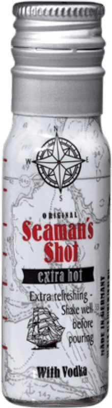 0,95 € Envio grátis | Vodca Waldemar Behn Seaman's Shot Extra Hot Garrafa Miniatura 4 cl