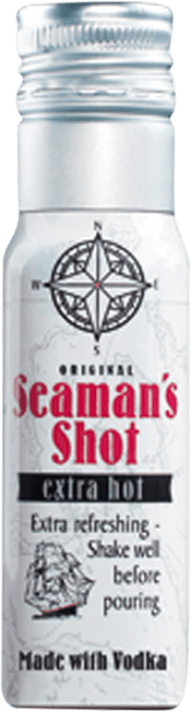 0,95 € Envío gratis | Vodka Waldemar Behn Seaman's Shot Extra Hot Botellín Miniatura 4 cl