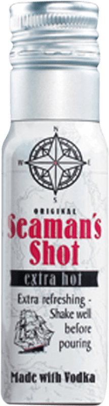 0,95 € Spedizione Gratuita | Vodka Waldemar Behn Seaman's Shot Hot Extra Irlanda Bottiglietta Mignon 4 cl