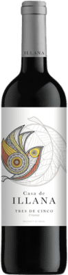 4,95 € Envío gratis | Vino Tinto Casa de Illana Tres de Cinco Crianza Castilla la Mancha España Syrah, Cabernet Sauvignon, Petit Verdot 75 cl