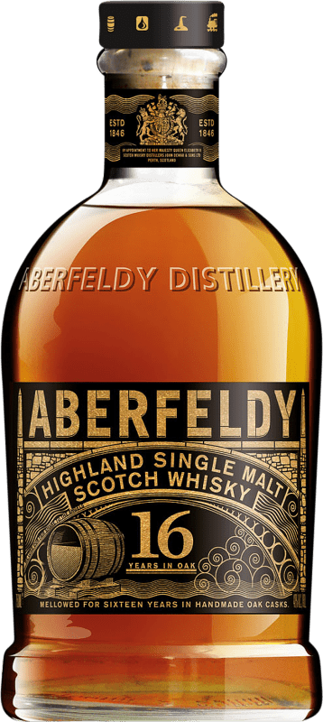 152,95 € Free Shipping | Whisky Single Malt Aberfeldy Scotland United Kingdom 16 Years Bottle 1 L