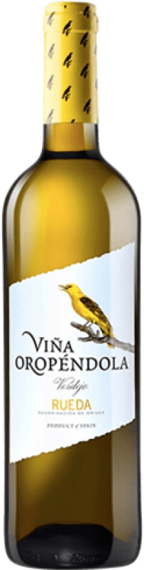 6,95 € Spedizione Gratuita | Vino bianco Iberian Viña Oropéndola Giovane D.O. Rueda Castilla y León Spagna Verdejo Bottiglia 75 cl