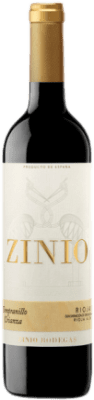 8,95 € Spedizione Gratuita | Vino rosso Patrocinio Zinio Crianza D.O.Ca. Rioja La Rioja Spagna Tempranillo Bottiglia 75 cl