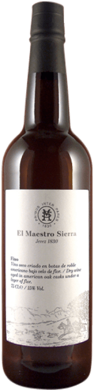 16,95 € Spedizione Gratuita | Vino fortificato Maestro Sierra Fino D.O. Jerez-Xérès-Sherry Andalusia Spagna Palomino Fino Bottiglia 75 cl