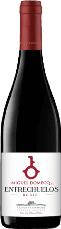5,95 € Бесплатная доставка | Красное вино Entrechuelos Дуб I.G.P. Vino de la Tierra de Cádiz Андалусия Испания Tempranillo — Темпранильо, Merlot — Мерло, Syrah — Сира, Cabernet Sauvignon — Каберне Совиньон 75 cl