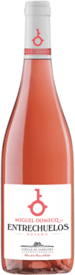6,95 € Free Shipping | Rosé wine Entrechuelos Rosado Aged I.G.P. Vino de la Tierra de Cádiz Andalusia Spain Tempranillo, Merlot, Syrah Bottle 75 cl