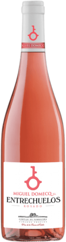 8,95 € Бесплатная доставка | Розовое вино Entrechuelos Rosado старения I.G.P. Vino de la Tierra de Cádiz Андалусия Испания Tempranillo, Merlot, Syrah бутылка 75 cl