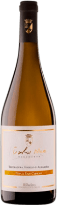 13,95 € Envío gratis | Vino blanco Finca San Cibrao Crianza D.O. Ribeiro Galicia España Godello, Treixadura, Albariño Botella 75 cl