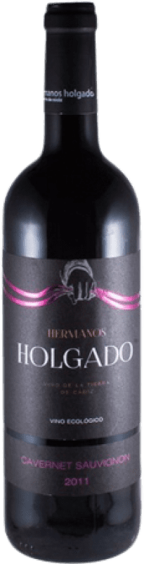 10,95 € 免费送货 | 红酒 Hermanos Holgado 橡木 I.G.P. Vino de la Tierra de Cádiz 安达卢西亚 西班牙 Cabernet Sauvignon 瓶子 75 cl