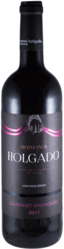 10,95 € Free Shipping | Red wine Hermanos Holgado Oak I.G.P. Vino de la Tierra de Cádiz Andalusia Spain Cabernet Sauvignon Bottle 75 cl