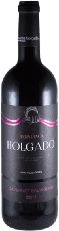10,95 € Envio grátis | Vinho tinto Hermanos Holgado Carvalho I.G.P. Vino de la Tierra de Cádiz Andaluzia Espanha Cabernet Sauvignon Garrafa 75 cl