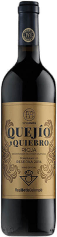 15,95 € Kostenloser Versand | Rotwein Manzano Quejío y Quiebro Real Betis Reserve D.O.Ca. Rioja La Rioja Spanien Tempranillo, Grenache, Graciano Flasche 75 cl