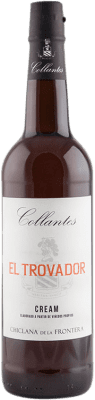16,95 € Free Shipping | Fortified wine Primitivo Collantes El Trovador Cream D.O. Jerez-Xérès-Sherry Andalusia Spain Palomino Fino, Muscatel Small Grain Bottle 75 cl