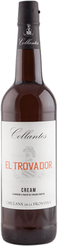 16,95 € Бесплатная доставка | Крепленое вино Primitivo Collantes El Trovador Cream D.O. Jerez-Xérès-Sherry Андалусия Испания Palomino Fino, Muscatel Small Grain бутылка 75 cl