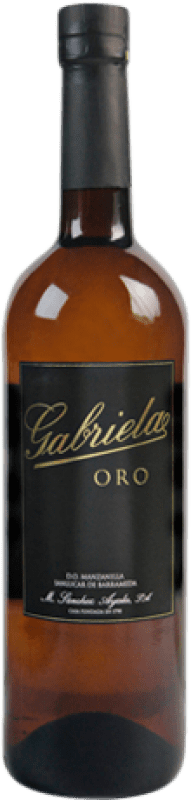 22,95 € Spedizione Gratuita | Vino fortificato Sánchez Ayala Gabriela Oro D.O. Manzanilla-Sanlúcar de Barrameda Andalusia Spagna Palomino Fino Bottiglia 75 cl
