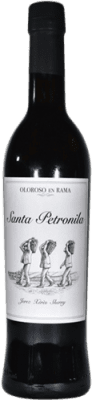 36,95 € Kostenloser Versand | Likörwein Santa Petronila Oloroso, Fino en Rama — Ungefiltert D.O. Jerez-Xérès-Sherry Andalusien Spanien Palomino Fino Medium-Flasche 50 cl
