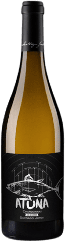 10,95 € Envio grátis | Vinho branco Santiago Jordi Atuna Lías & Barrica Crianza D.O. Somontano Aragão Espanha Chardonnay Garrafa 75 cl