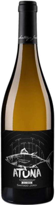 10,95 € Envío gratis | Vino blanco Santiago Jordi Atuna Lías & Barrica Crianza D.O. Somontano Aragón España Chardonnay Botella 75 cl
