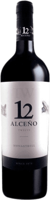 13,95 € 免费送货 | 红酒 Alceño Monastrell 12 D.O. Jumilla 穆尔西亚地区 西班牙 Syrah, Monastrell 瓶子 75 cl