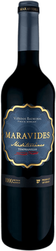 14,95 € Kostenloser Versand | Rotwein Balmoral Maravides Mediterranean — Mediterrane Crianza — Kurze Fassreifung I.G.P. Vino de la Tierra de Castilla Kastilien-La Mancha Spanien 75 cl