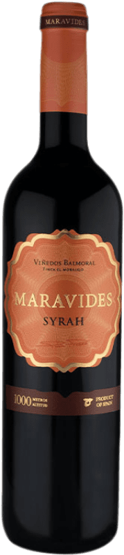 12,95 € 免费送货 | 红酒 Balmoral Maravides 岁 I.G.P. Vino de la Tierra de Castilla 卡斯蒂利亚 - 拉曼恰 西班牙 Syrah 瓶子 75 cl