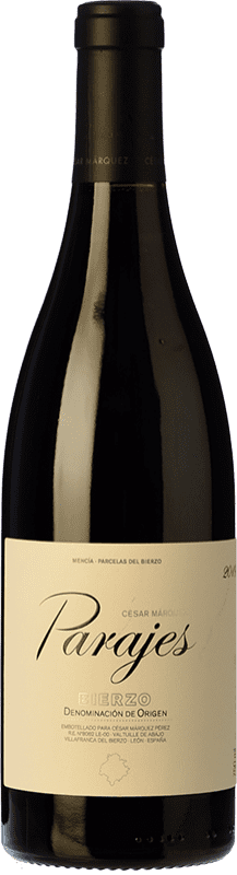 21,95 € Бесплатная доставка | Красное вино César Márquez Parajes D.O. Bierzo Кастилия-Леон Испания Mencía, Grenache Tintorera бутылка 75 cl