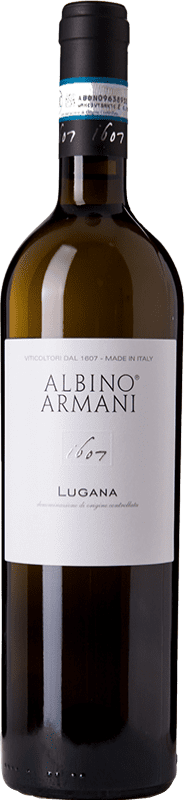 22,95 € Spedizione Gratuita | Vino bianco Albino Armani D.O.C. Lugana Veneto Italia Trebbiano di Lugana Bottiglia 75 cl