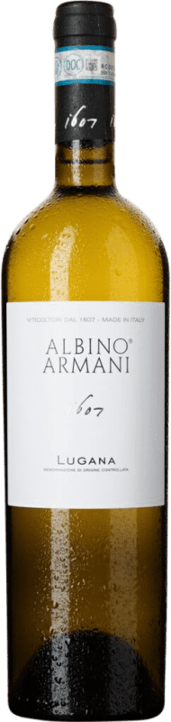 17,95 € Envío gratis | Vino blanco Albino Armani D.O.C. Lugana Veneto Italia Trebbiano di Lugana Botella 75 cl