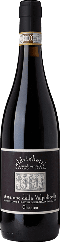 42,95 € Envoi gratuit | Vin rouge Aldrighetti D.O.C.G. Amarone della Valpolicella Vénétie Italie Corvina, Rondinella, Molinara Bouteille 75 cl