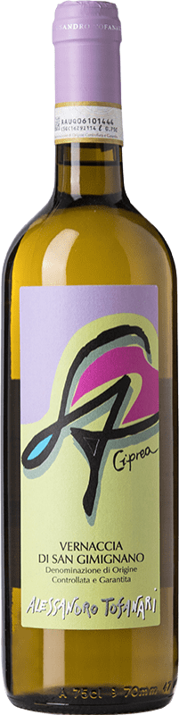 18,95 € Бесплатная доставка | Белое вино Alessandro Tofanari Ciprea D.O.C.G. Vernaccia di San Gimignano Тоскана Италия Vernaccia — Верначча Eco — Эко Био Органический 75 cl