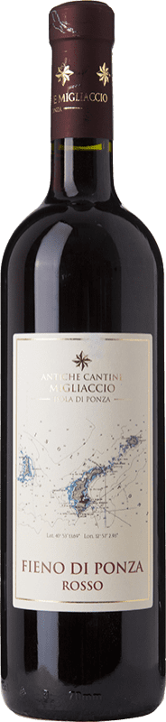 29,95 € Spedizione Gratuita | Vino Rosso Migliaccio Fieno di Ponza I.G.T. Lazio Lazio Italia Aglianico, Piedirosso 75 cl