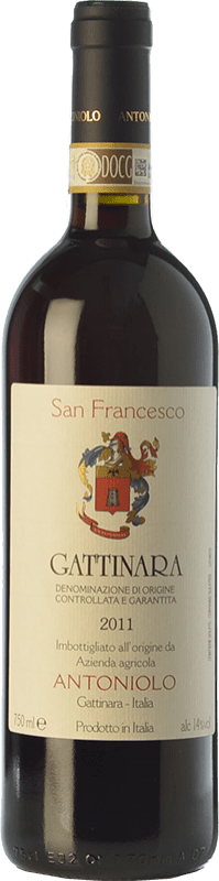 55,95 € Free Shipping | Red wine Antoniolo San Francesco D.O.C.G. Gattinara Piemonte Italy Nebbiolo Bottle 75 cl
