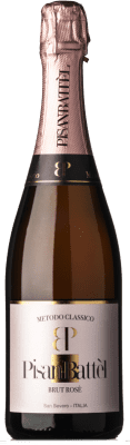 21,95 € 免费送货 | 玫瑰气泡酒 Antonio Pisante Pisan-Battèl Metodo Classico Rosé 香槟 I.G.T. Puglia 普利亚大区 意大利 Pinot Black 瓶子 75 cl