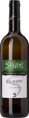 12,95 € Envio grátis | Vinho branco Arcangelo Sandri Canopi D.O.C. Trentino Trentino-Alto Adige Itália Chardonnay Garrafa 75 cl
