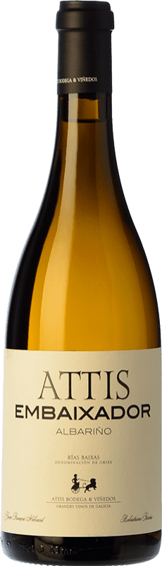 29,95 € Бесплатная доставка | Белое вино Attis Embaixador старения D.O. Rías Baixas Галисия Испания Albariño бутылка 75 cl