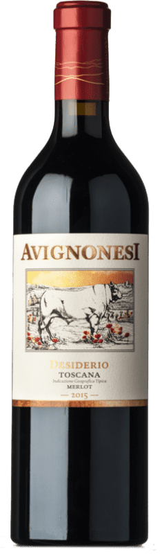 81,95 € Envoi gratuit | Vin Rouge Avignonesi Desiderio I.G.T. Toscana Toscane Italie Merlot Biologique Bouteille 75 cl