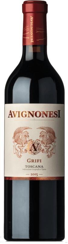 46,95 € Spedizione Gratuita | Vino rosso Avignonesi Rosso Grifi I.G.T. Toscana Toscana Italia Cabernet Sauvignon, Sangiovese Bottiglia 75 cl