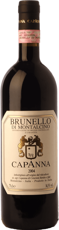 155,95 € Бесплатная доставка | Красное вино Capanna Резерв D.O.C.G. Brunello di Montalcino Италия Sangiovese бутылка 75 cl