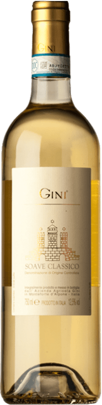 15,95 € Spedizione Gratuita | Vino Bianco Gini Classico D.O.C. Soave Veneto Italia Garganega Eco — Biologico 75 cl