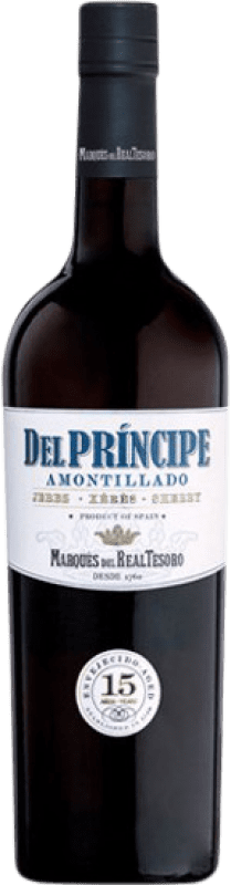 23,95 € Kostenloser Versand | Verstärkter Wein Marqués del Real Tesoro Amontillado del Príncipe D.O. Jerez-Xérès-Sherry Andalusien Spanien Palomino Fino 15 Jahre Flasche 75 cl