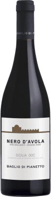 10,95 € 免费送货 | 红酒 Baglio di Pianetto D.O.C. Sicilia 西西里岛 意大利 Nero d'Avola 瓶子 75 cl