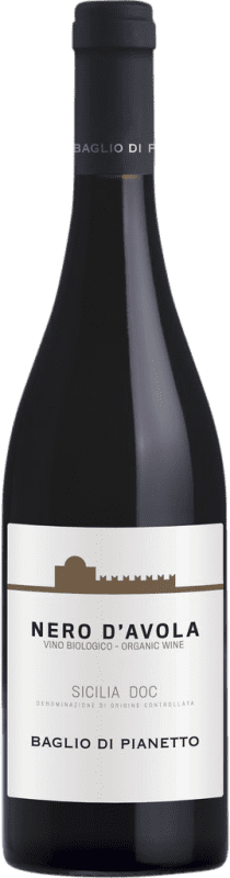 10,95 € Envio grátis | Vinho tinto Baglio di Pianetto D.O.C. Sicilia Sicília Itália Nero d'Avola Garrafa 75 cl