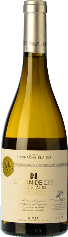 11,95 € Envoi gratuit | Vin blanc Barón de Ley Varietales D.O.Ca. Rioja La Rioja Espagne Grenache Blanc Bouteille 75 cl