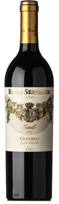 23,95 € Envoi gratuit | Vin rouge Bindi Sergardi I Colli Nicolò all'Uso I.G.T. Toscana Toscane Italie Sangiovese Bouteille 75 cl