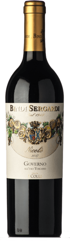 23,95 € Spedizione Gratuita | Vino rosso Bindi Sergardi I Colli Nicolò all'Uso I.G.T. Toscana Toscana Italia Sangiovese Bottiglia 75 cl