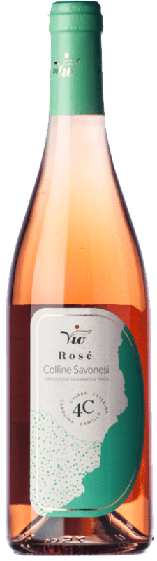 16,95 € Kostenloser Versand | Rosé-Wein BioVio Rosé 4C I.G.T. Colline Savonesi Ligurien Italien Rossese Flasche 75 cl
