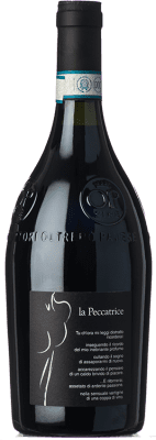 12,95 € Envio grátis | Espumante tinto Bisi Bonarda Frizzante La Peccatrice D.O.C. Oltrepò Pavese Lombardia Itália Croatina Garrafa 75 cl