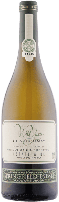 31,95 € Envío gratis | Vino blanco Springfield Wild Yeast I.G. Robertson Western Cape South Coast Sudáfrica Chardonnay Botella 75 cl