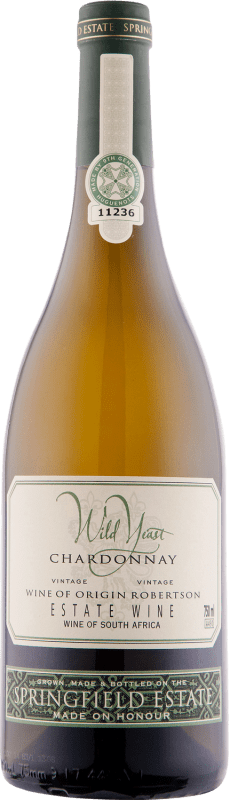 26,95 € Envio grátis | Vinho branco Springfield Wild Yeast I.G. Robertson Western Cape South Coast África do Sul Chardonnay Garrafa 75 cl